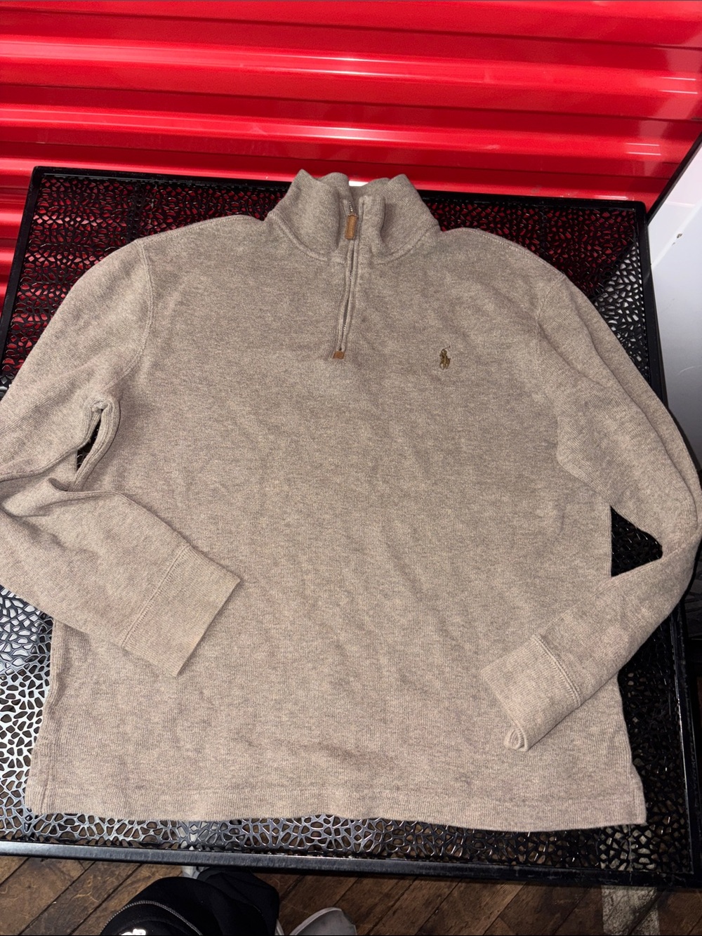 Polo Ralph Lauren three-quarter zip size medium brown